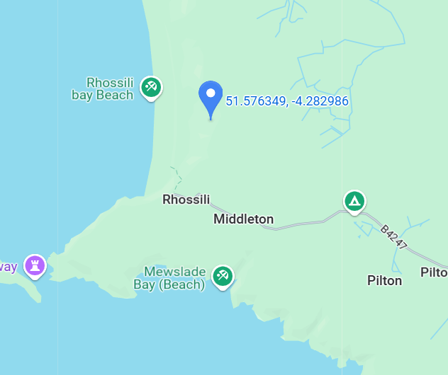 Map showing B&B location